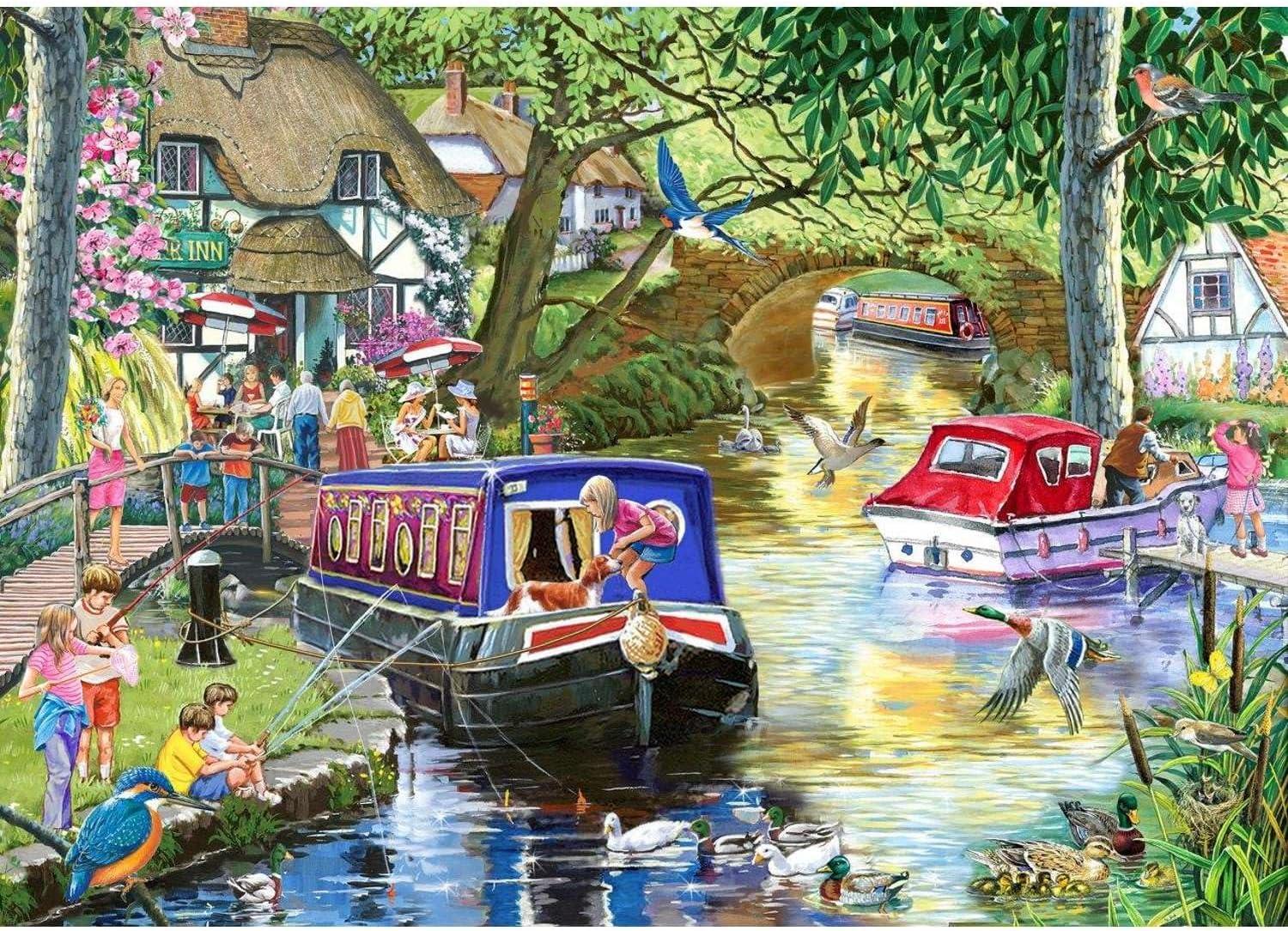 House of Puzzles Summer on the River Jigsaw Puzzle (1000 Pieces)