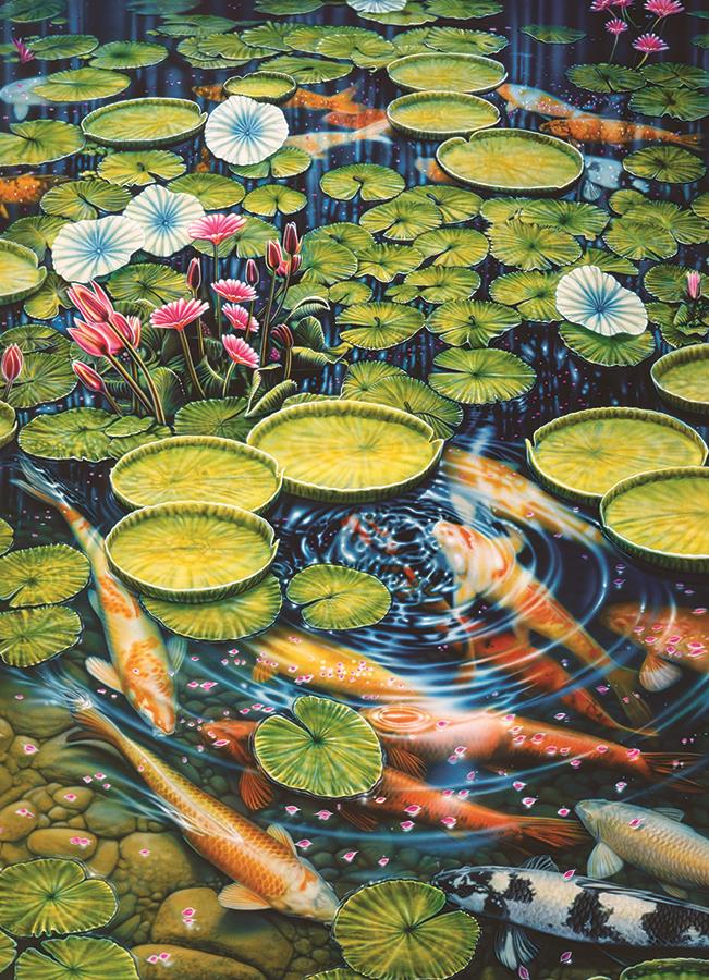 Cobble Hill Koi Pond Jigsaw Puzzle (1000 Pieces)