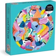 Galison Mina Hamada Luna de Flor Round Jigsaw Puzzle (1000 Pieces)