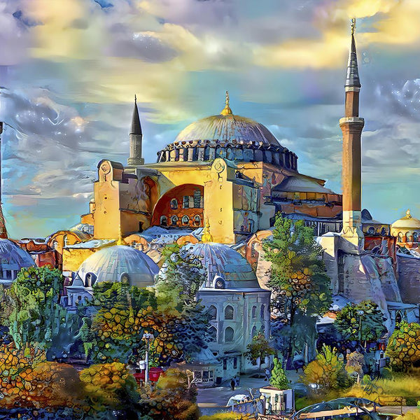 Bluebird Hagia Sophia, Istanbul, Turkey Jigsaw Puzzle (1000 Pieces)