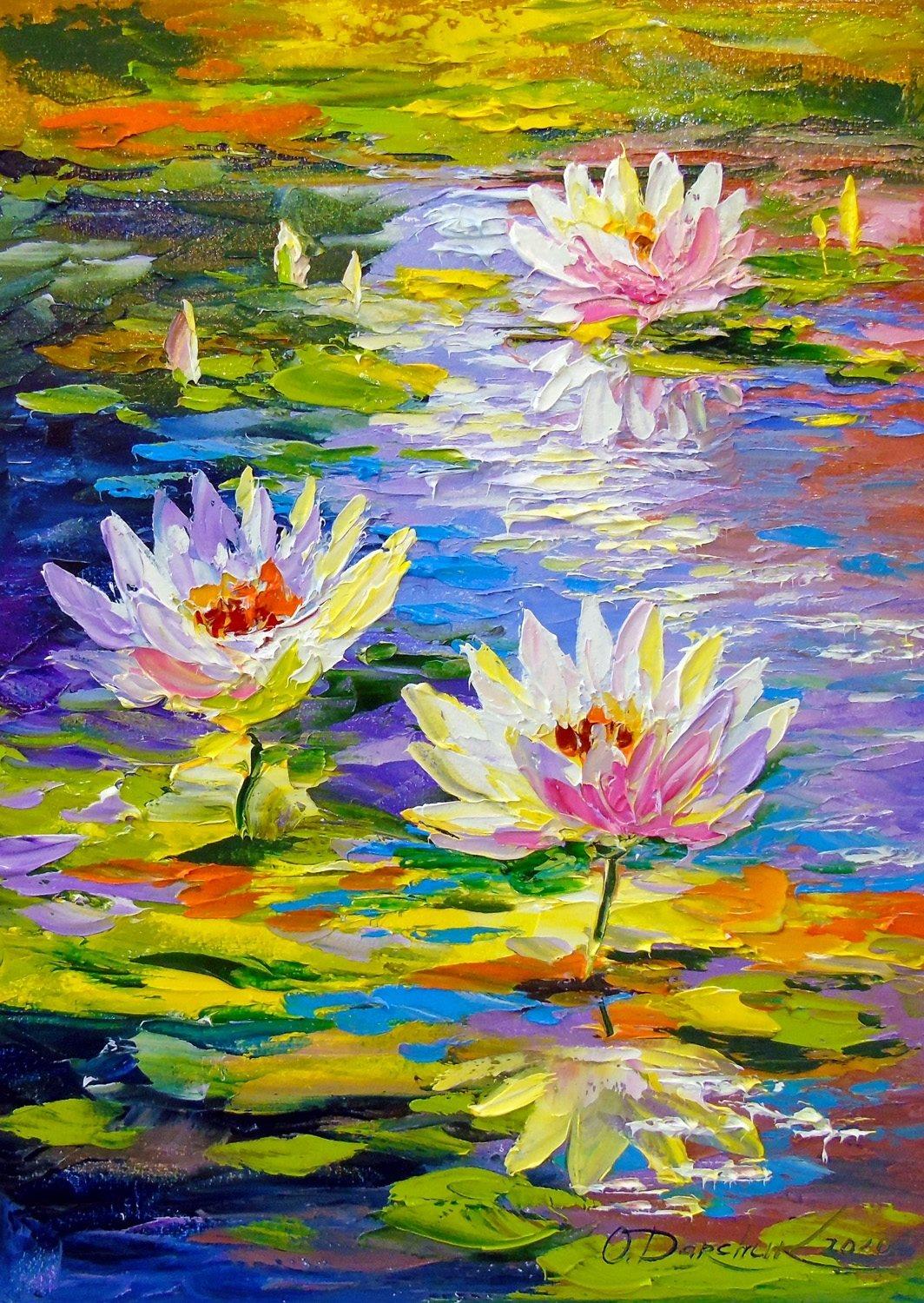 Enjoy Water Lilies in the Pond Jigsaw Puzzle (1000 Pieces)
