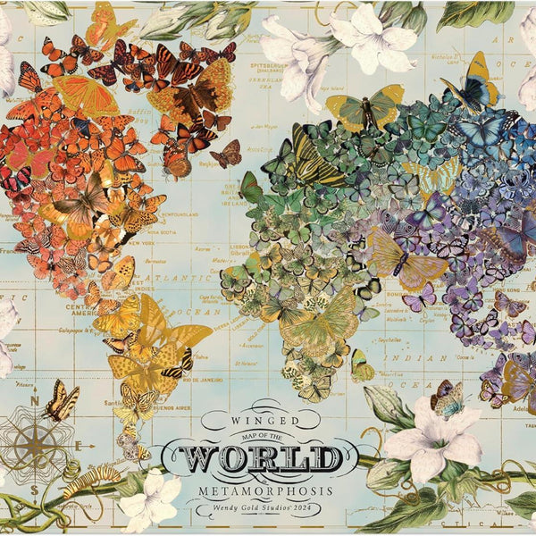 Galison Winged Metamorphosis, Wendy Gold Foil Jigsaw Puzzle (1000 Pieces)