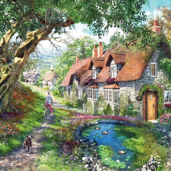 Ravensburger Down the Lane No.1 Flower Hill Lane Jigsaw Puzzle (1000 Pieces)
