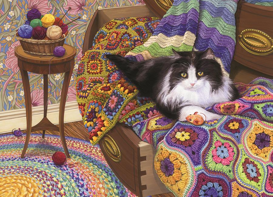 Cobble Hill Comfy Cat Jigsaw Puzzle (1000 Pieces)