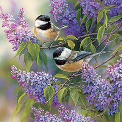 Cobble Hill Chickadees and Lilacs Jigsaw Puzzle (1000 Pieces)