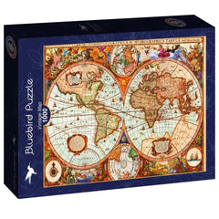 Bluebird Vintage Map Jigsaw Puzzle (1000 Pieces)