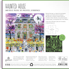 Galison Haunted House Glow in the Dark, Michael Storrings Jigsaw Puzzle (500 Pieces)