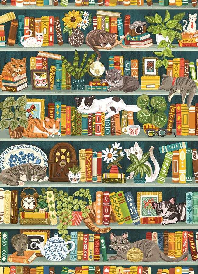 Cobble Hill The Purrfect Bookshelf Jigsaw Puzzle (1000 Pieces)