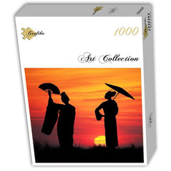 Grafika Geisha at Sunset Jigsaw Puzzle (1000 Pieces)