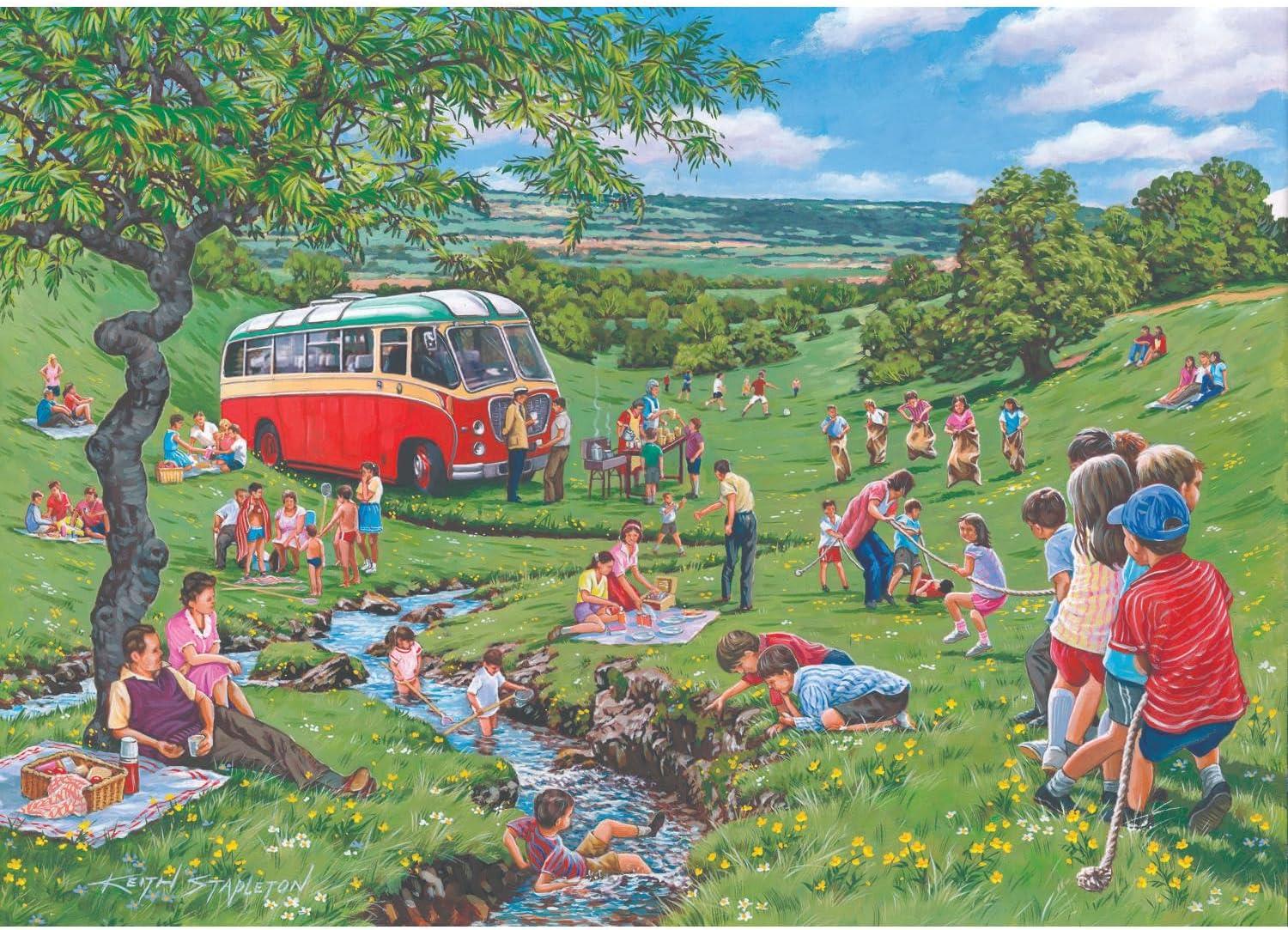 House of Puzzles Sunday Picnic Jigsaw Puzzle (500 Pieces)