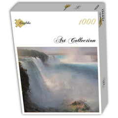 Grafika  Frederic Edwin Church: Les Chutes Du Niagara - Cote Americain, 1867 Jigsaw Puzzle (1000 Pieces)