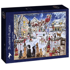 Bluebird Pets on Porch Jigsaw Puzzle (1500 Pieces)