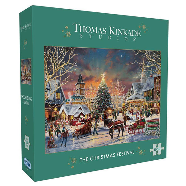 Gibsons Kinkade The Christmas Festival Jigsaw Puzzle (1000 Pieces)