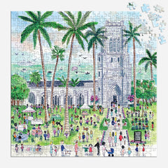 Galison Michael Storrings Sunday in Palm Beach Bethesda by the Sea Jigsaw Puzzle (500 Pieces)