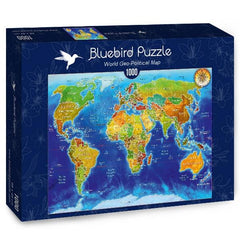 Bluebird World Geo-Political Map Jigsaw Puzzle (1000 Pieces)