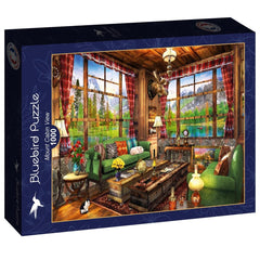 Bluebird Mount Cabin View Jigsaw Puzzle (1000 Pieces)