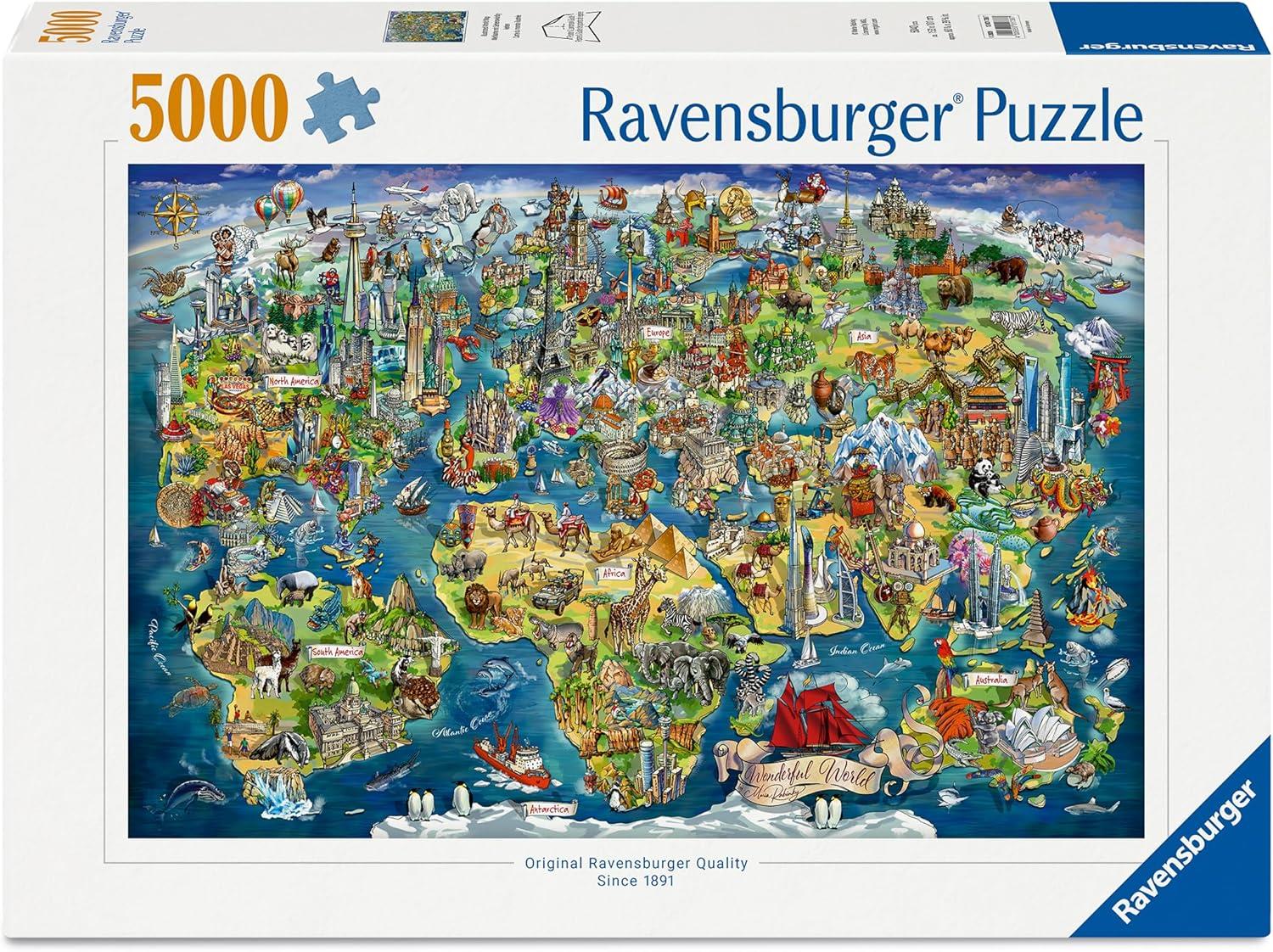 Ravensburger Illustrated World Map Jigsaw Puzzle (5000 Pieces)