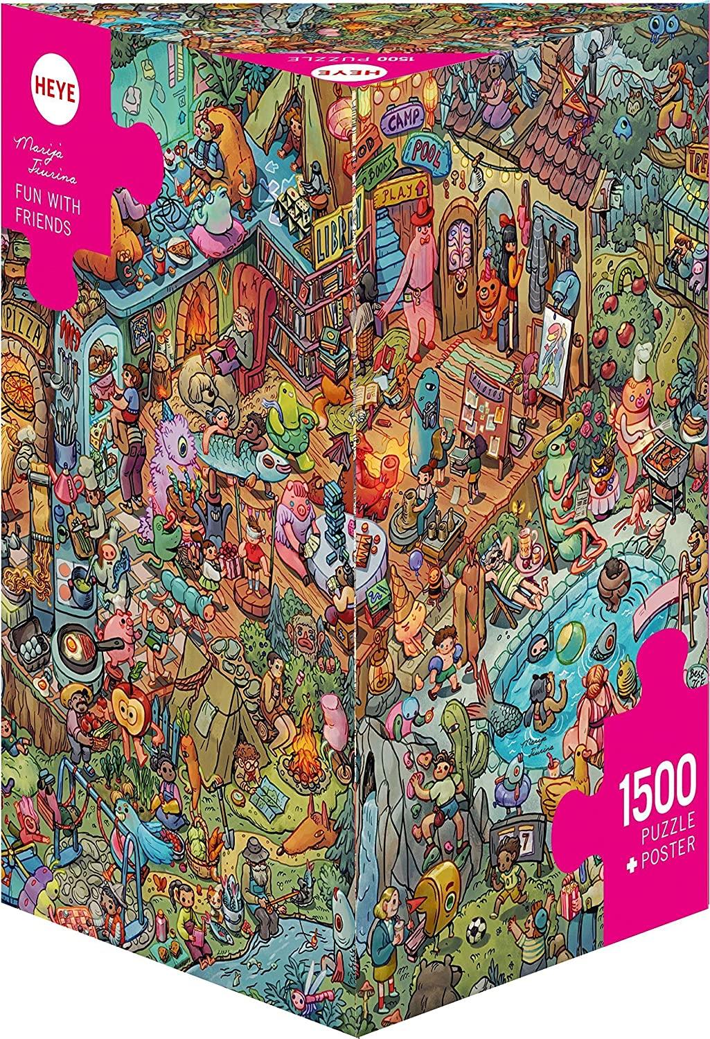 Heye Triangular Fun with Friends, Marija Tiurina Jigsaw Puzzle (1500 Pieces)