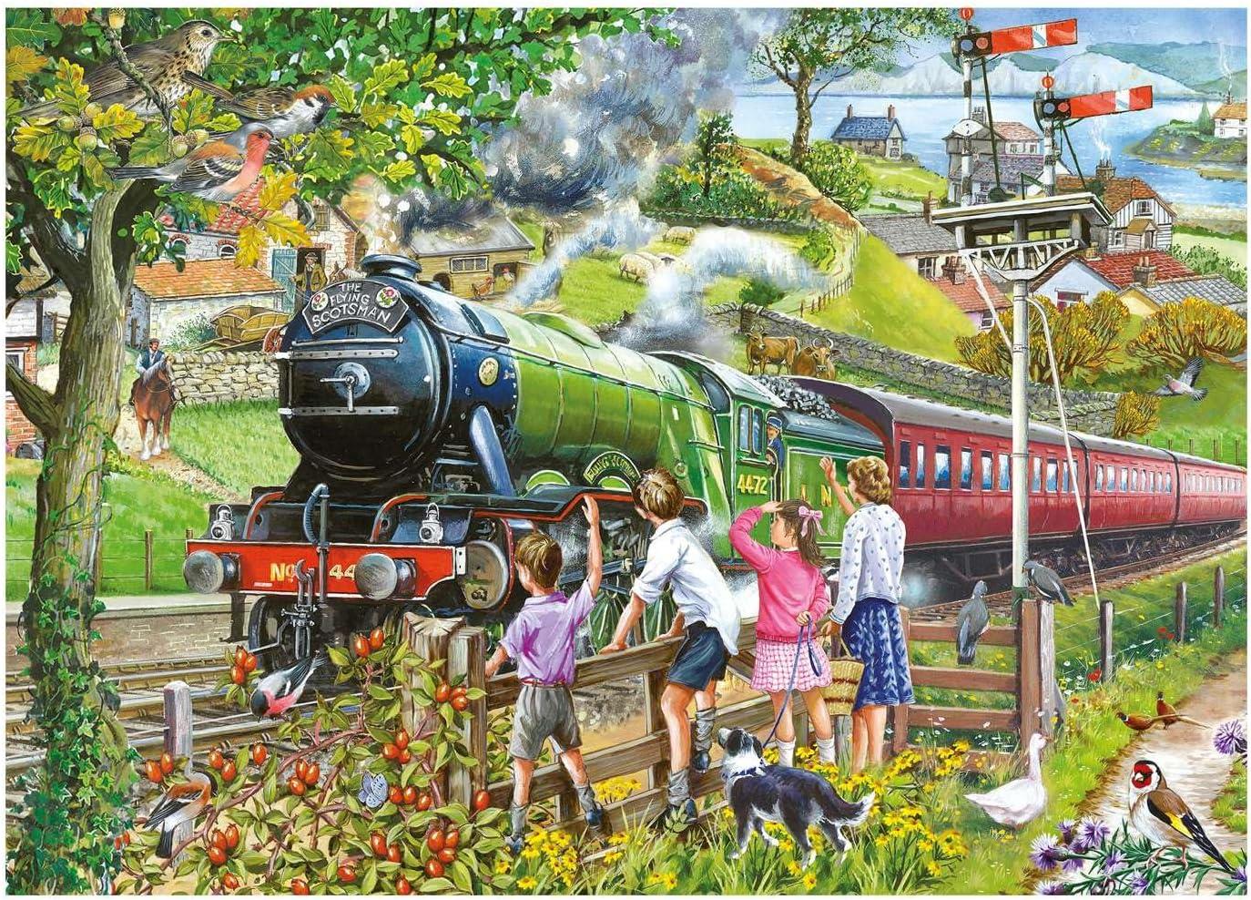 House of Puzzles Full Steam Ahead Big Jigsaw Puzzle (500 XL Pieces)