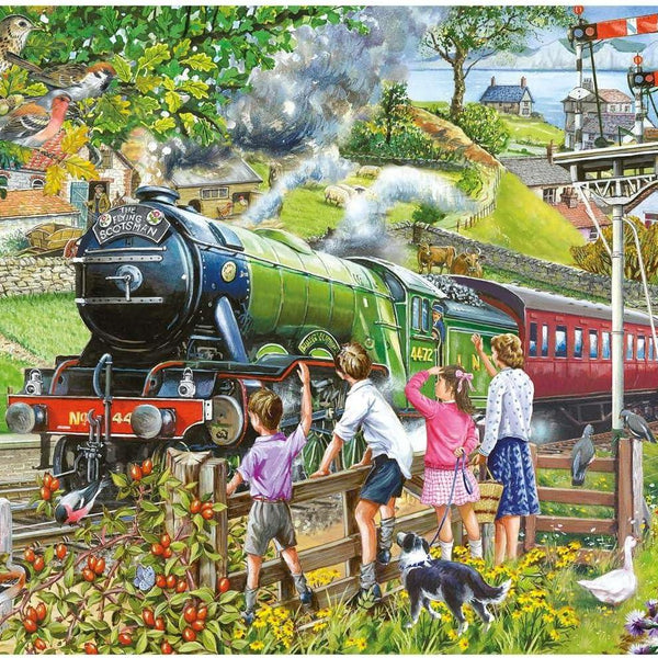 House of Puzzles Full Steam Ahead Big Jigsaw Puzzle (500 XL Pieces)