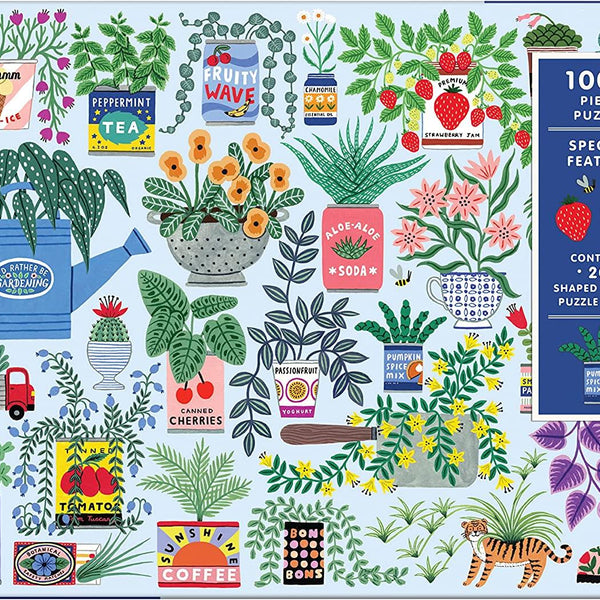 Galison Planter Perfection Jigsaw Puzzle with Shaped Pieces (1000 Pieces)