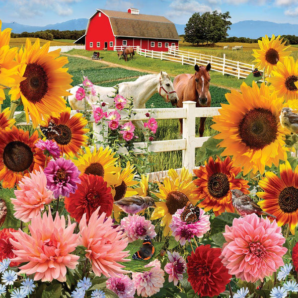 Cobble Hill Sunflower Farm Jigsaw Puzzle (1000 Pieces)