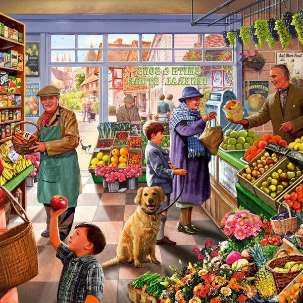 Bluebird Village Greengrocer Jigsaw Puzzle (1000 Pieces) DAMAGED BOX
