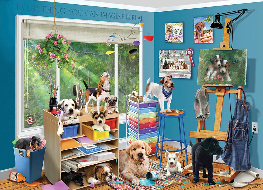 Cobble Hill Studio Pups Jigsaw Puzzle (1000 Pieces)