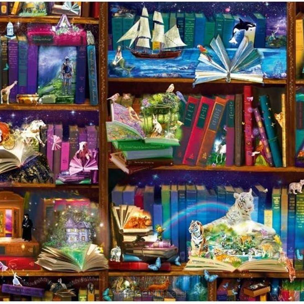 Bluebird Library Adventures in Reading Jigsaw Puzzle (1000 Pieces) - DAMAGED BOX