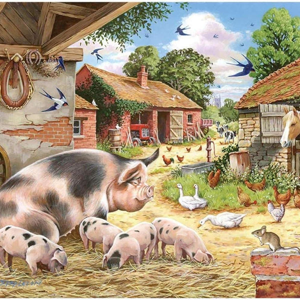 House of Puzzles Poppy's Piglets - Big Jigsaw Puzzle (500 XL Pieces)