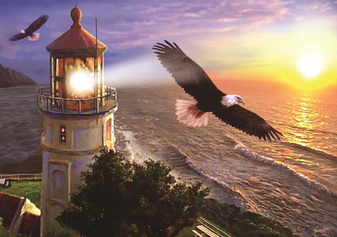 Art Puzzle High Flight at the Sun Rise Jigsaw Puzzle (1000 Pieces)