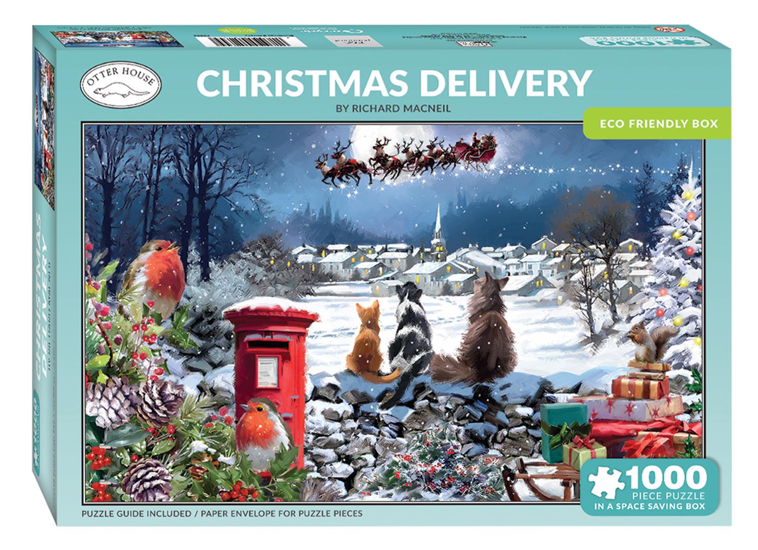 Otter House Christmas Delivery Jigsaw Puzzle (1000 Pieces)
