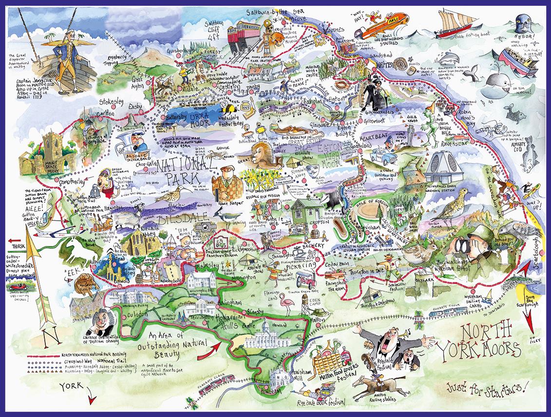 Map of North York Moors,  Tim Bulmer Jigsaw Puzzle (1000 Pieces)