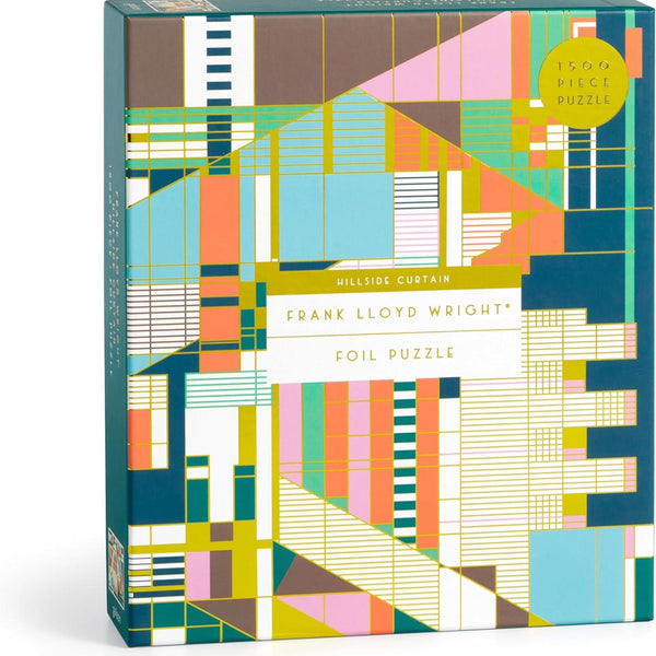 Galison Hillside Curtain, Frank Lloyd Wright Foil Jigsaw Puzzle (1500 Pieces) DAMAGED BOX