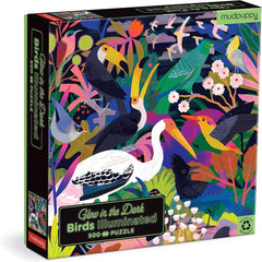 Galison Birds Glow in the Dark  Jigsaw Puzzle (500 Pieces)