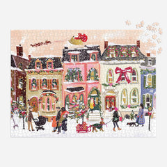 Galison Snowfall on Main Street Foil Jigsaw Puzzle (1000 Pieces)
