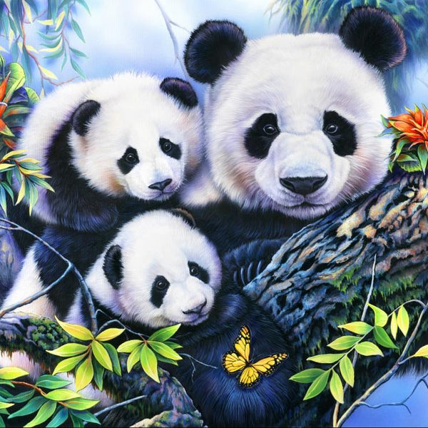 Bluebird Panda Family Jigsaw Puzzle (1000 Pieces)