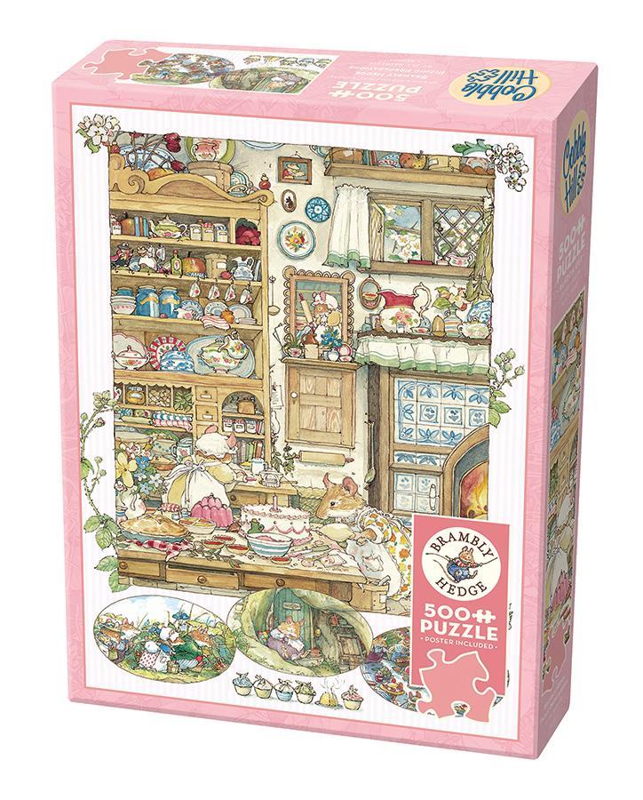 Cobble Hill Brambly Hedge Picnic Preparations Jigsaw Puzzle (500 XL Pieces)