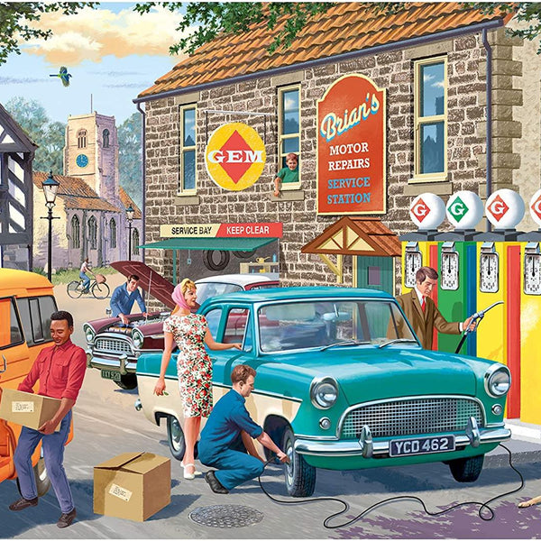 Falcon Deluxe The Petrol Station Jigsaw Puzzle (1000 Pieces) - DAMAGED BOX