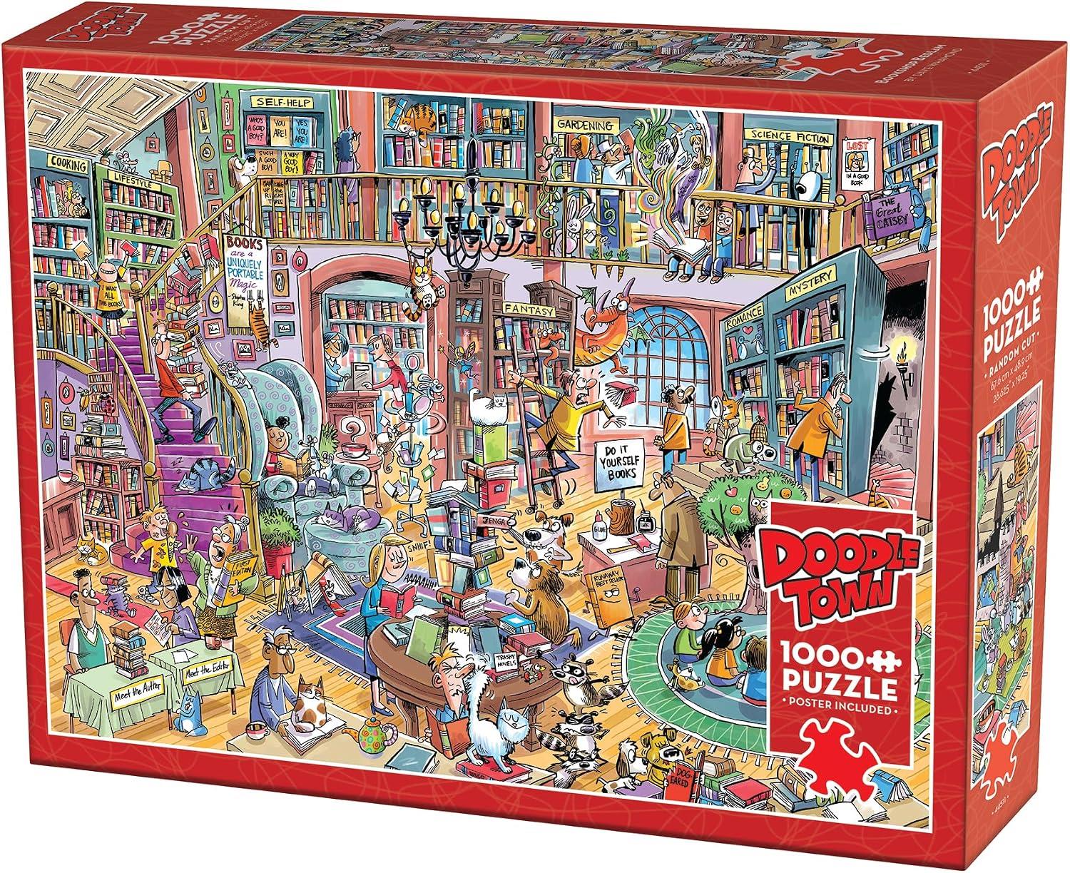 Cobble Hill Doodletown: Bookshop Jigsaw Puzzle (1000 Pieces)