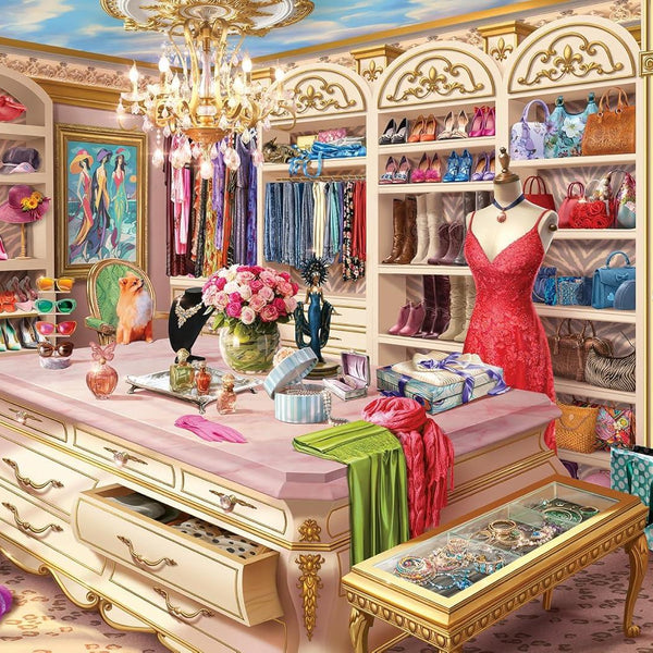 Ravensburger The Coveted Closet Jigsaw Puzzle (1000 Pieces) DAMAGED BOX