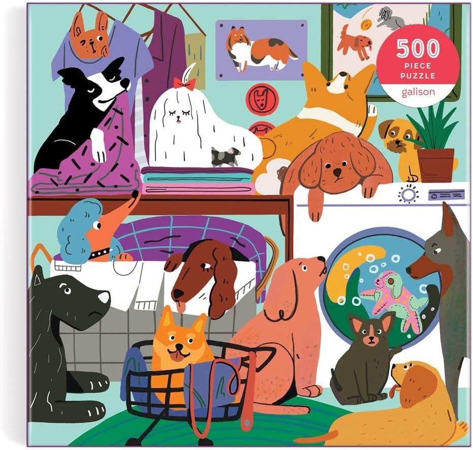 Galison Laundry Dogs Jigsaw Puzzle (500 Pieces)