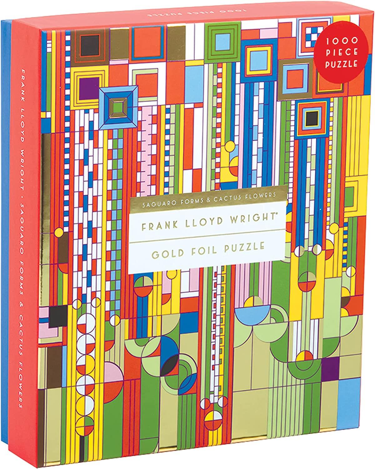 Galison Saguaro Cactus And Forms,  Frank Lloyd Wright Foil Stamped Jigsaw Puzzle (1000 Pieces) DAMAGED BOX