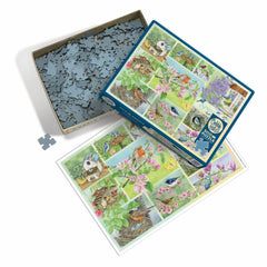 Cobble Hill Garden Birds in Spring Jigsaw Puzzle (500 XL Pieces)