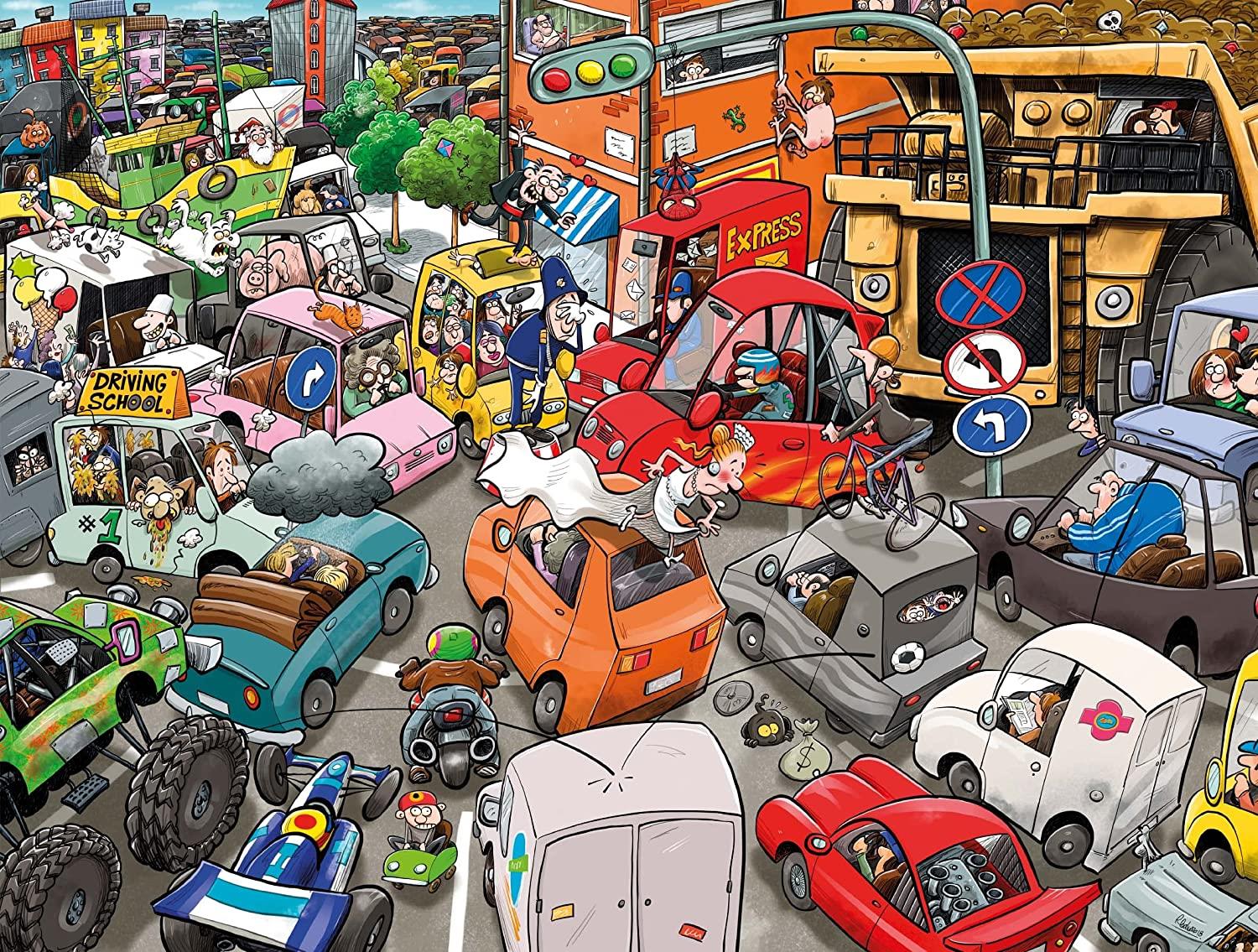 Chaos on the Road Jigsaw Puzzle (500 Pieces)- Chaos no.13