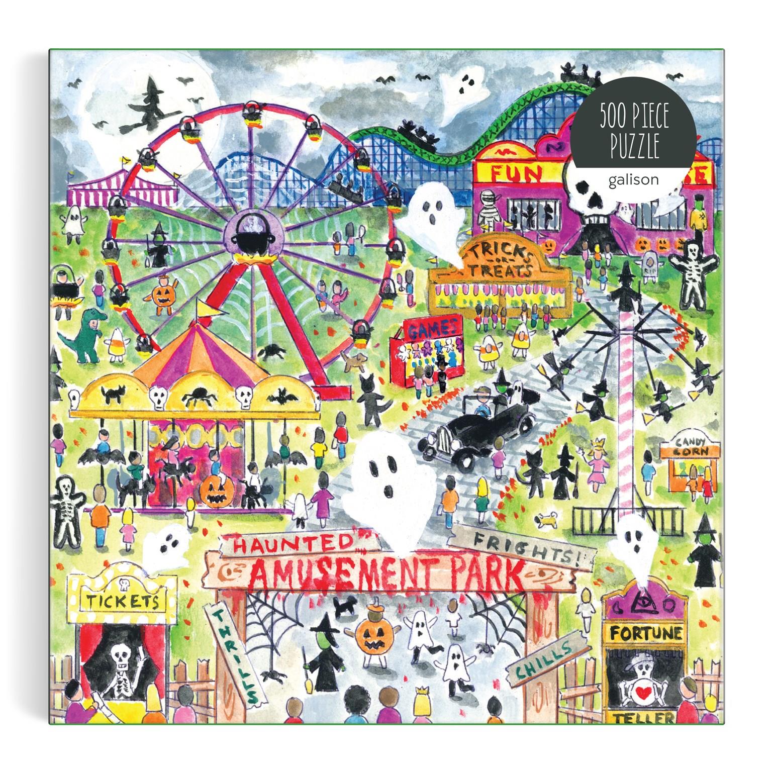 Galison Michael Storrings Haunted Amusement Park Jigsaw Puzzle (500 Pieces)