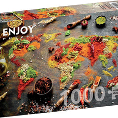 Enjoy World Map in Spices Jigsaw Puzzle (1000 Pieces)