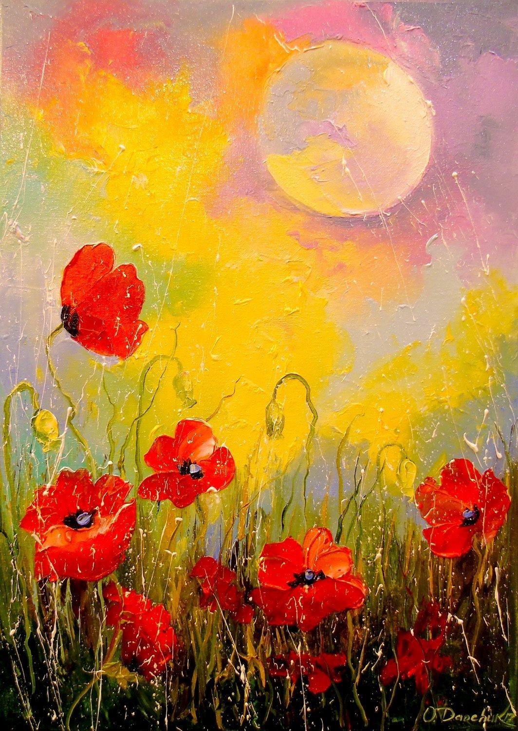 Enjoy Poppies in the Moonlight Jigsaw Puzzle (1000 Pieces)