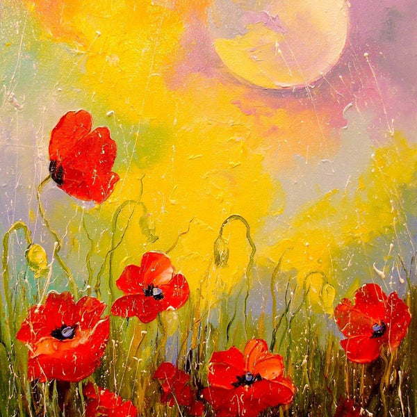 Enjoy Poppies in the Moonlight Jigsaw Puzzle (1000 Pieces)