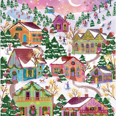 Galison Joy Laforme Snowcap Village Foil Jigsaw Puzzle (1000 Pieces)